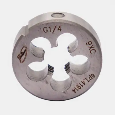 Плашка G 1/4 для трубной цилиндрической резьбы, ГОСТ 9740-71 9ХС