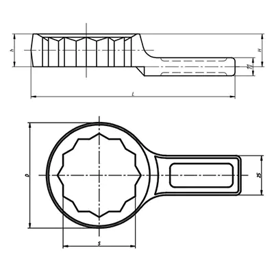 Ключ гаечный накидной односторонний КГНО 36 мм Ц15хр (КЗСМИ)