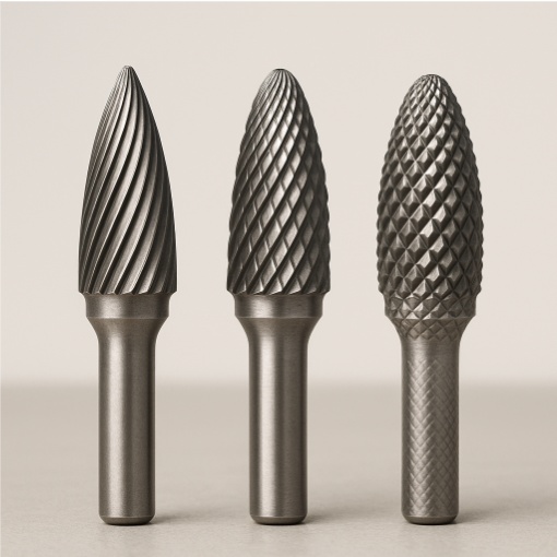 Сравнение типов насечек борфрез