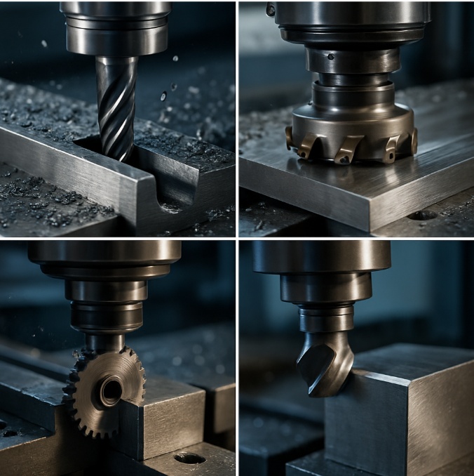 Основные типы фрез по металлу в процессе работы