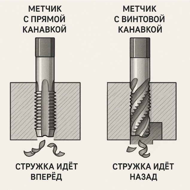 Принцип отвода стружки