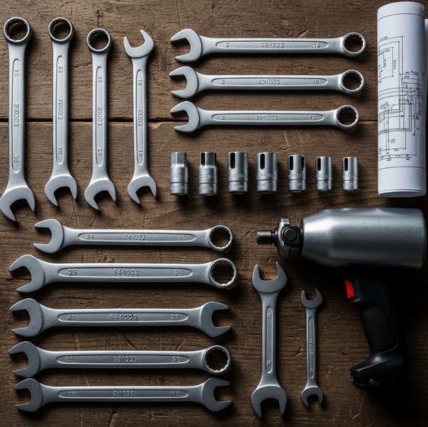 Основные виды гаечных ключей