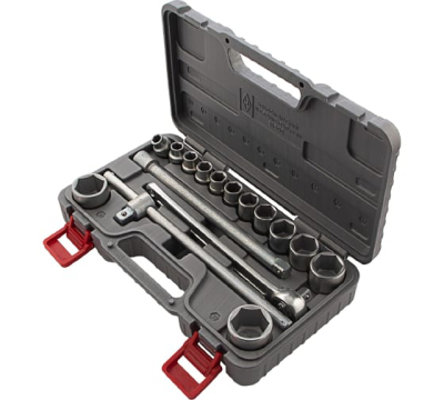 Набор шоферского инструмента №2 П пластиковый футляр 6-гранные головки