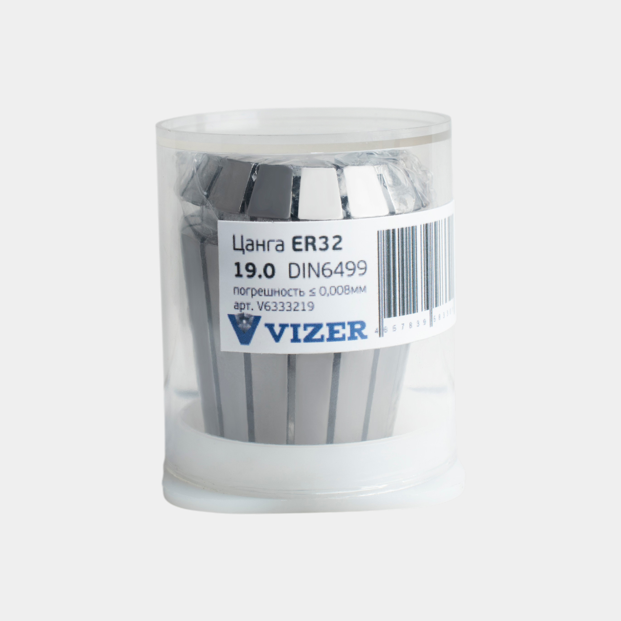 Цанга ER32 d=  19, погрешность ≤ 0,008мм,DIN6499 // VIZER