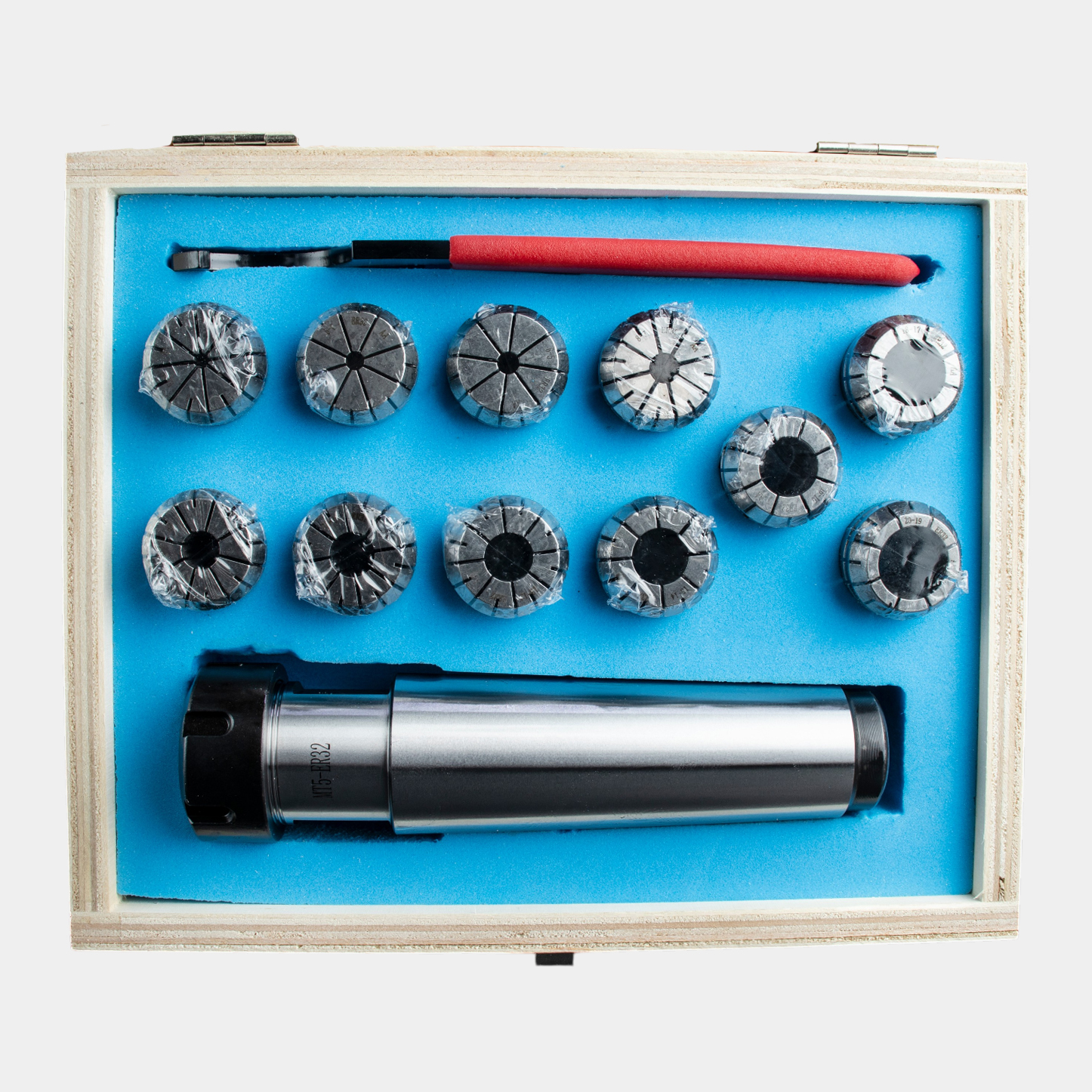 Патрон цанговый MTB5хER32 М24х3.0 c набором цанг 11шт (4-20) DIN228 //VIZER