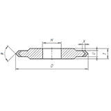 Круг алмазный 14EE1 (Плоский с двухсторонним рельефом и коническим профилем)