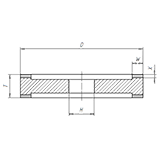 Круг алмазный 9A3 (Плоский с двухсторонней выточкой)