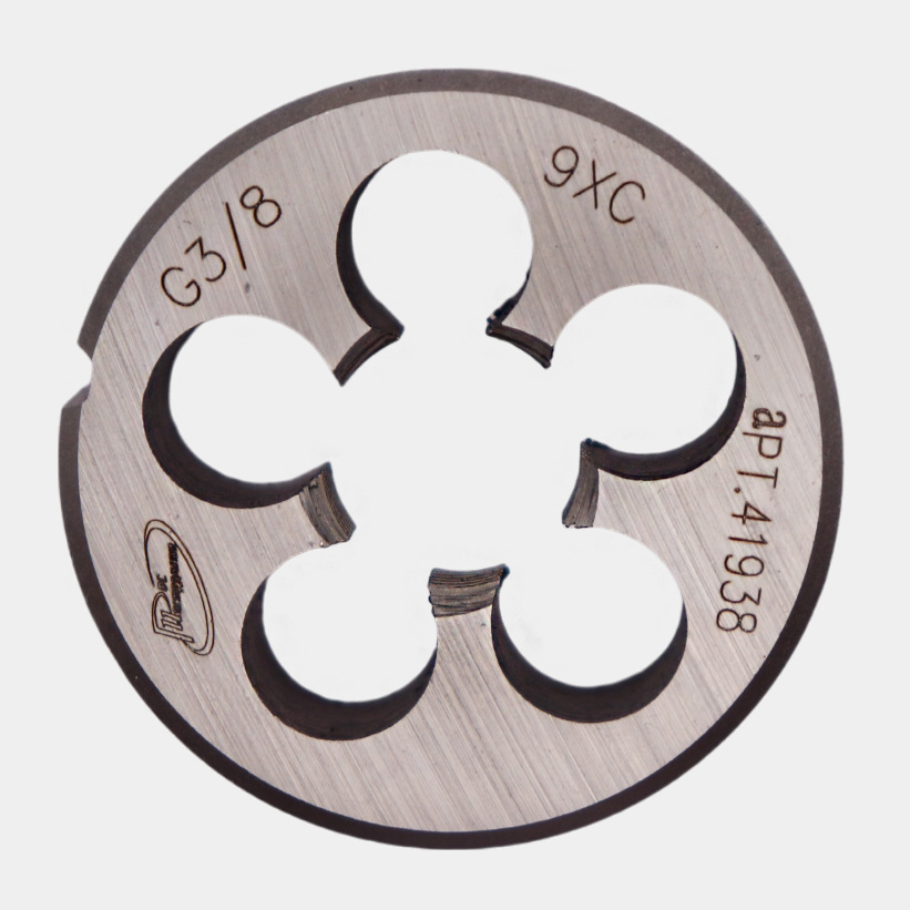 Плашка G  3/8 для трубной цилиндрической резьбы, ГОСТ 9740-71 9ХС