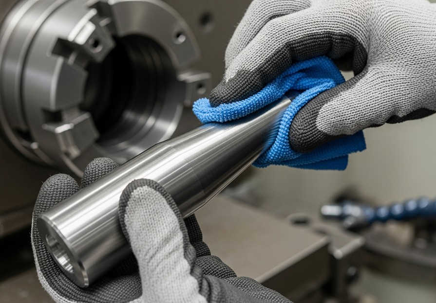 Очистка конуса Морзе перед установкой