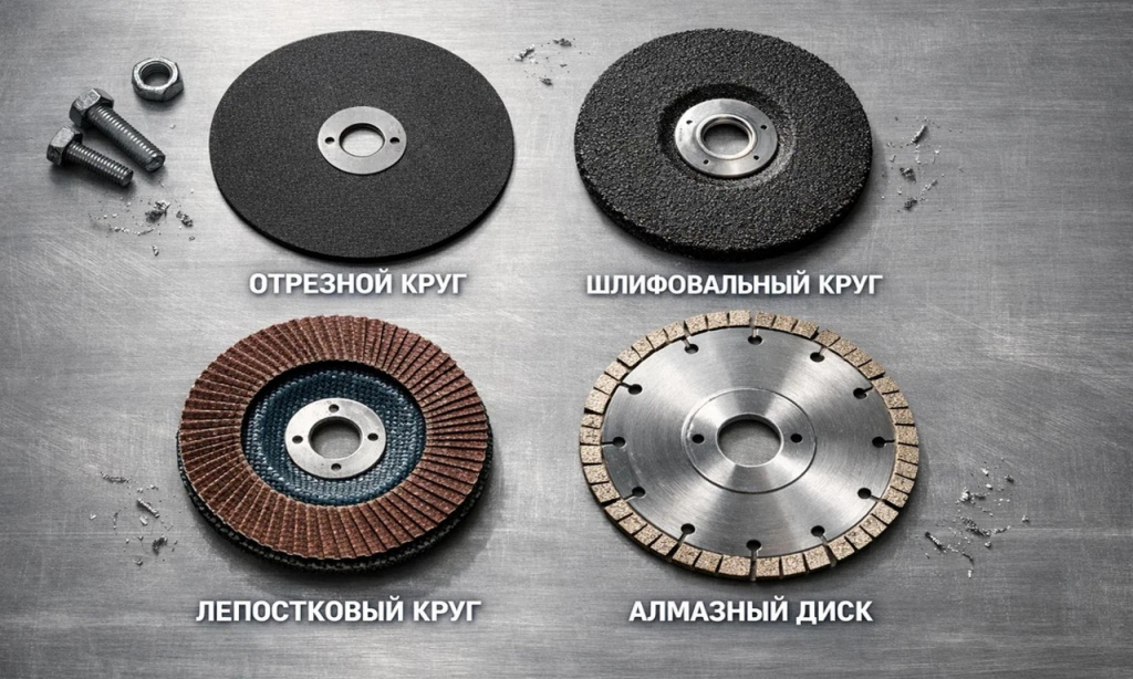 Разновидности абразивных и алмазных дисков для УШМ: отрезные, зачистные, лепестковые