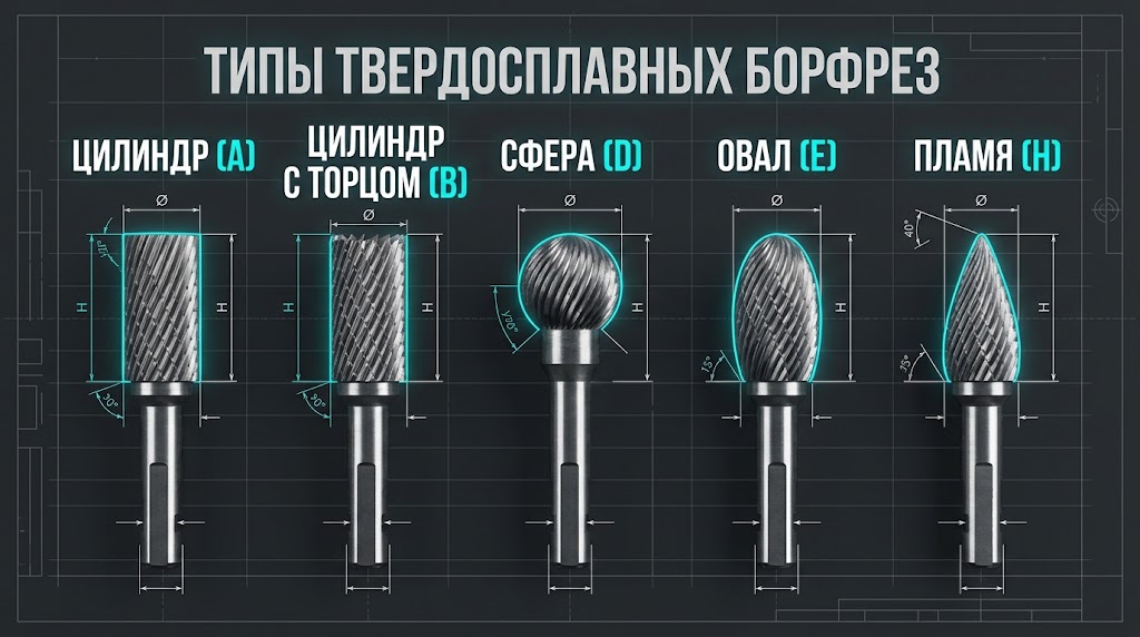 infografika-form-borfrez-din-8032.jpg Инфографика: геометрические формы борфрез A, B, D, E, H по стандарту DIN 8032