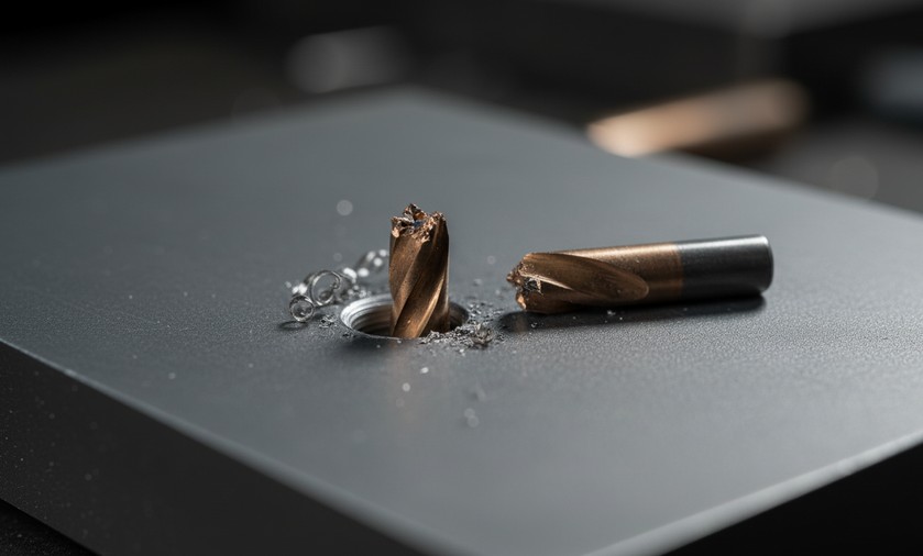 Сломанное центровочное сверло