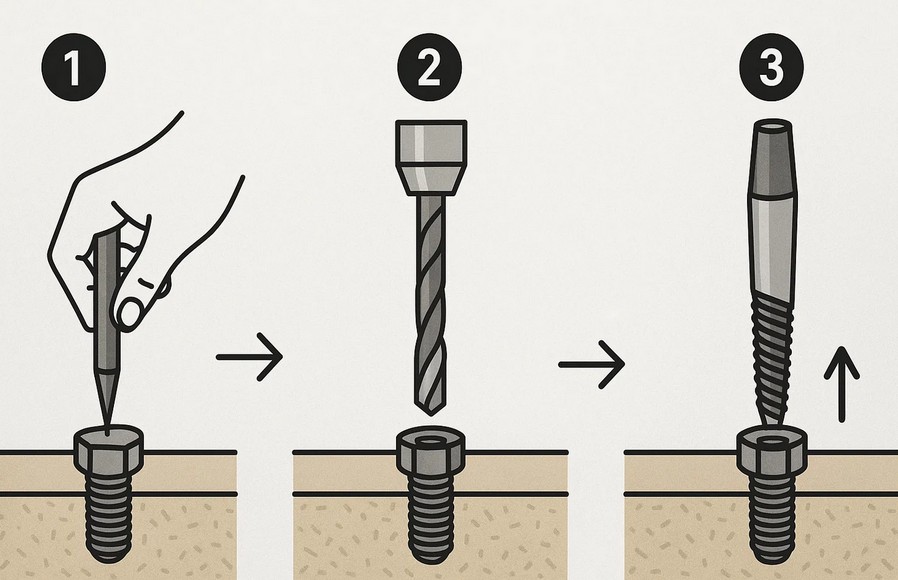 Инфографика. Использование винтового экстрактора