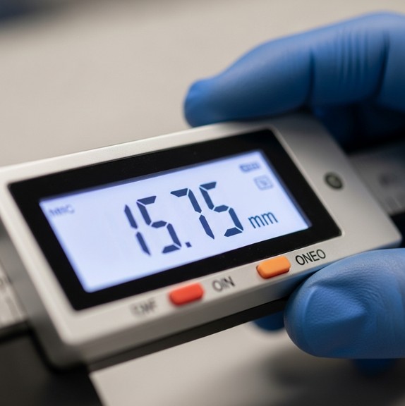 Использование цифрового микрометра для быстрого и точного измерения.