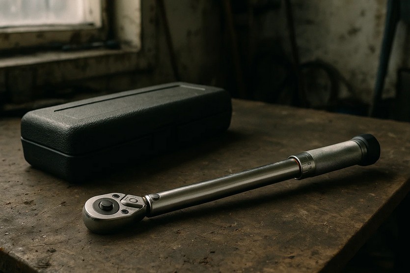 Неправильное хранение динамометрического ключа со взведенной пружиной.