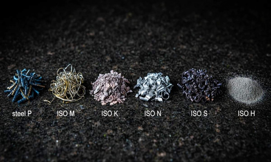 Группы обрабатываемых материалов по ISO P, M, K, N, S, H