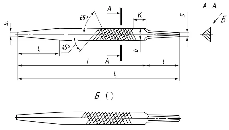 Чертеж пешни. Напильник чертеж ГОСТ. Стилет из трехгранного напильника. Пешня трехгранная чертеж. Треугольный напильник схема.
